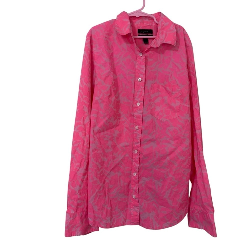 J. Crew boys neon pink long sleeve button down dress Shirt size 0